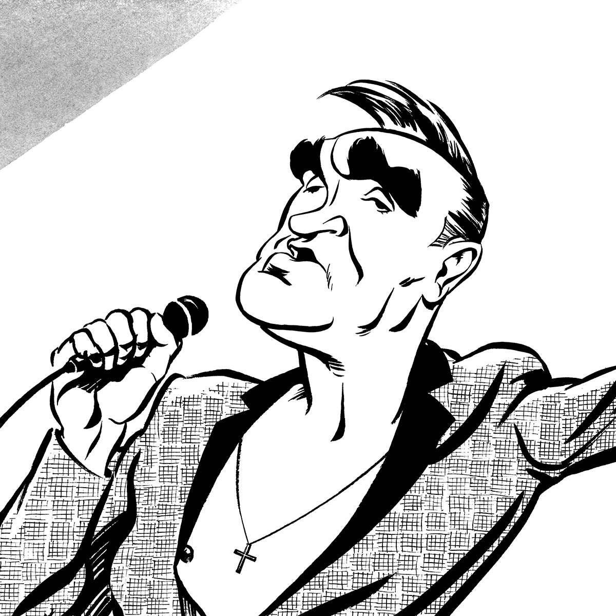 Morrissey Caricature Morrissey Ken Lowe Illustration