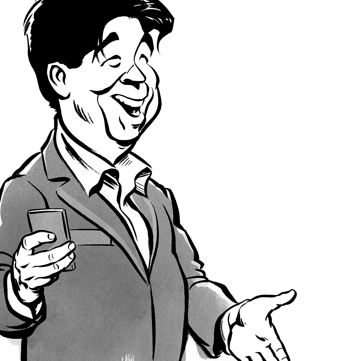 Michael McIntyre Michael McIntyre caricature - Ken Lowe Illustration